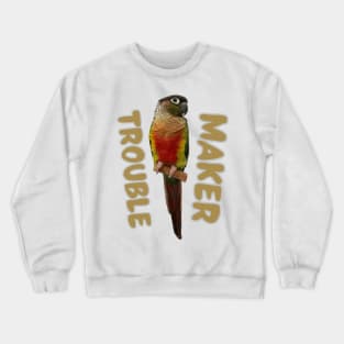 Trouble Maker Conure Bird for men and women Crewneck Sweatshirt